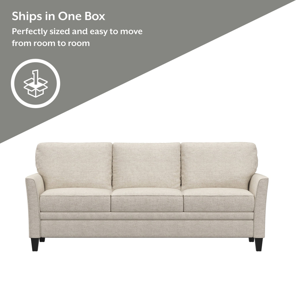 Mainstays Kensington 80 3 Seat Classic Modern Couch, Gray