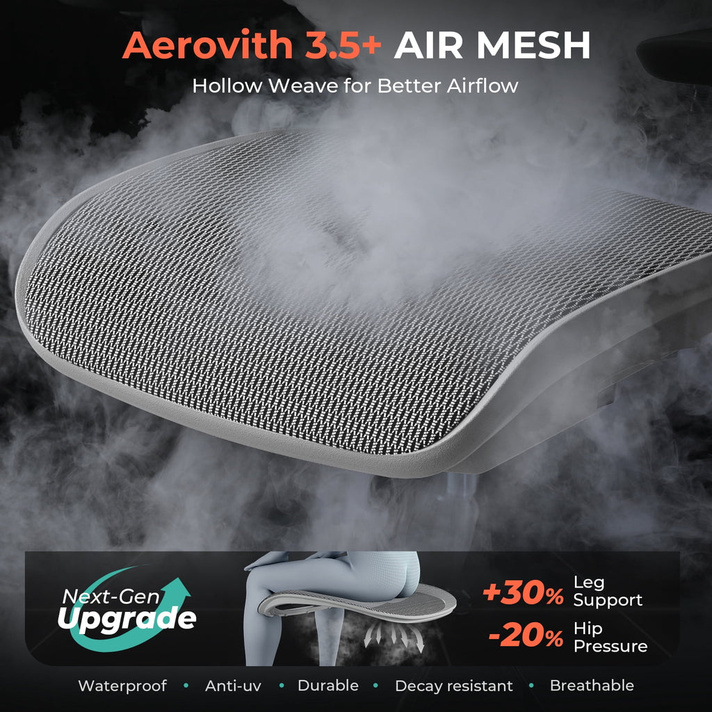 Ergonomic Mesh Office Chair with Adjustable Lumbar Support, Flip-Up Arms, Headrest, Swivel Task Chair for Home Office