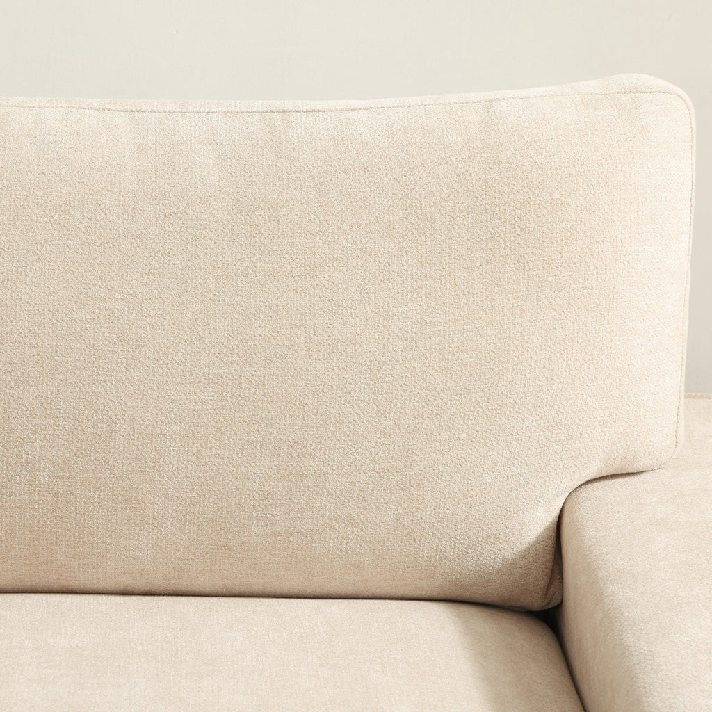 Poshby 71.25''W Loveseat 2 Seater Couch Sofa with Chenille Material, Modern for Living Room, Beige