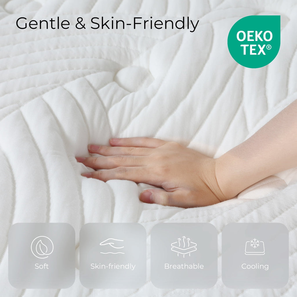 Sweetnight Twilighty 14 Cooling Gel Memory Foam Medium Firm Supportive Hybrid Mattress, Motion Isolation & CertiPUR-US Certified, Adult, Queen Size