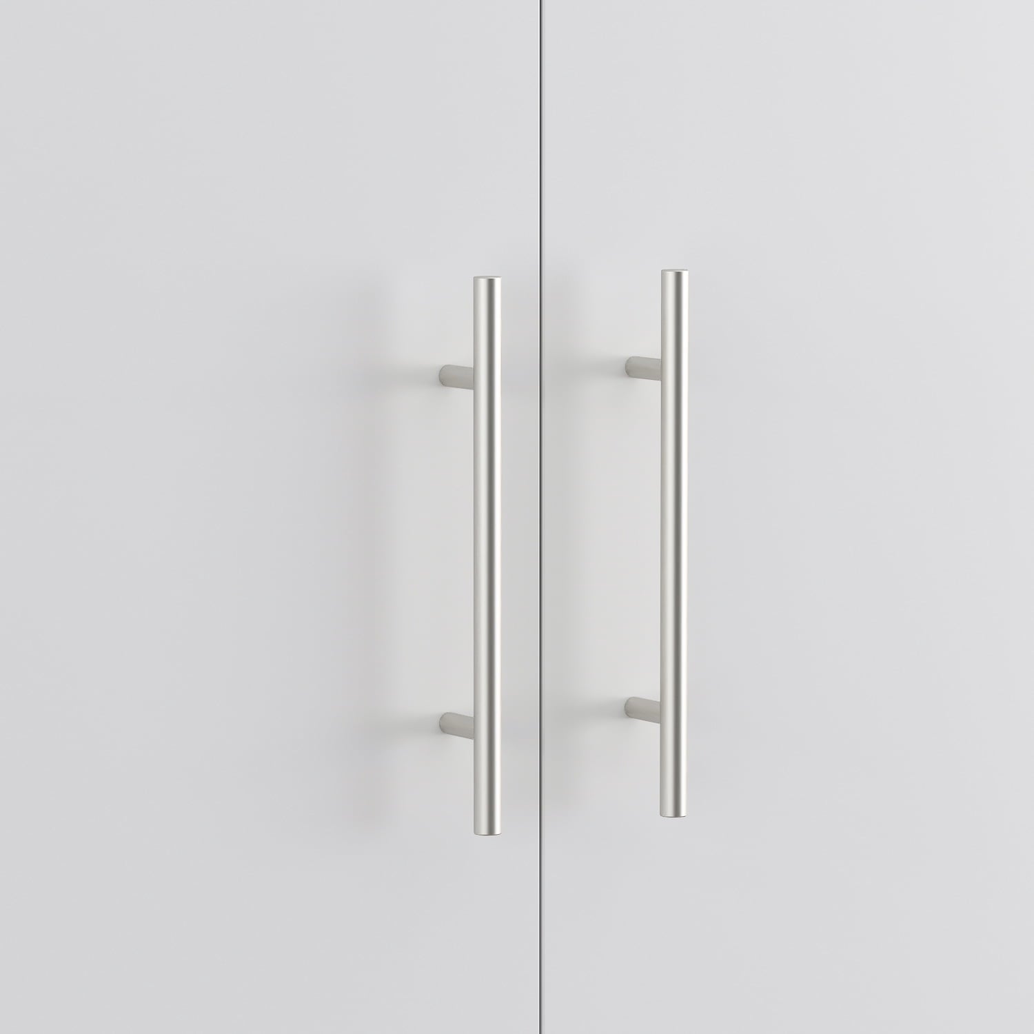 Wiawg 2 Door Wardrobe Armoire,Mirrored Closet Storage with Drawers and Shelves,White
