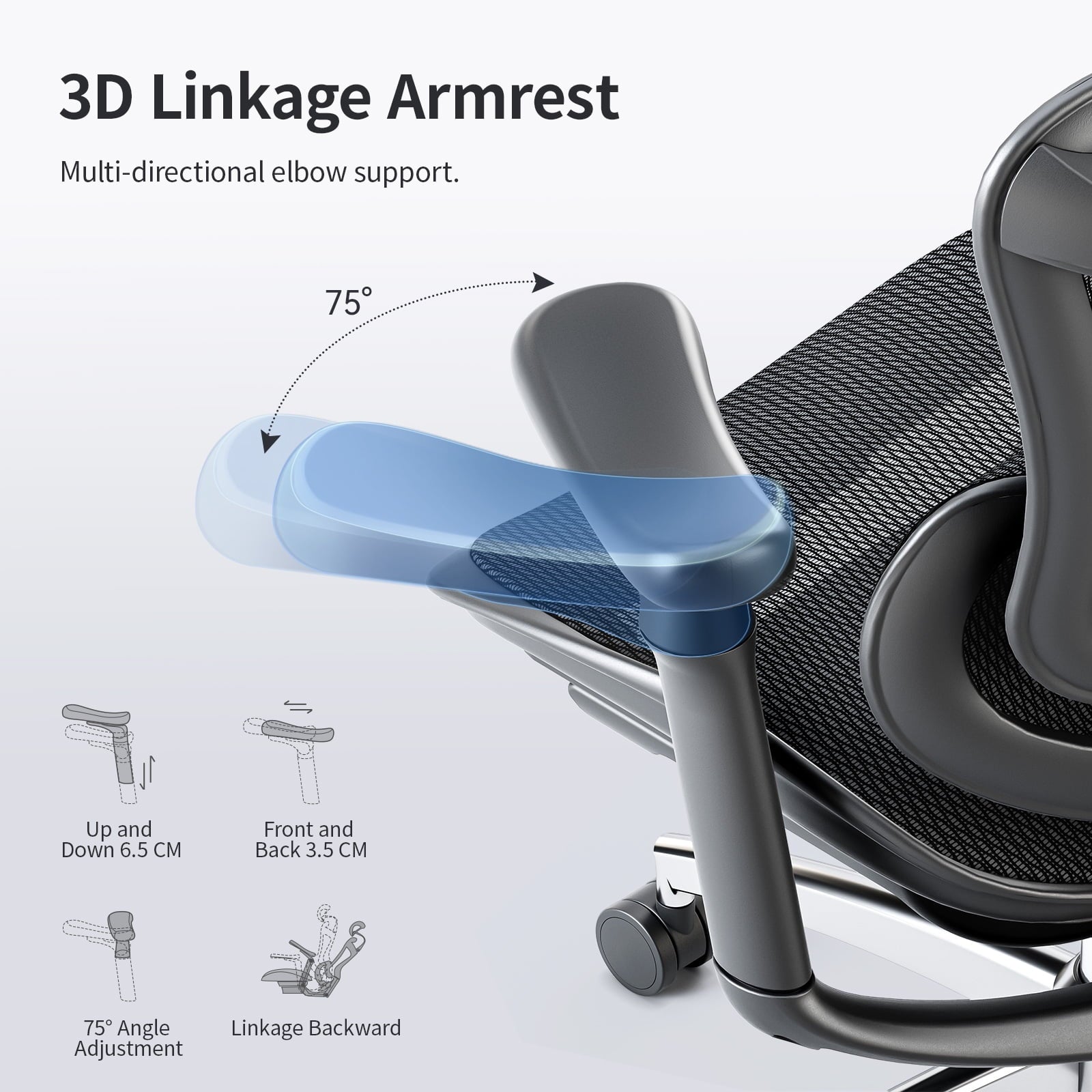 Sihoo Doro-C300 Ergonomic Chair, 3D Armrests  Swivel Chair, Adaptive Lumbar Support Office Chair, Ergonomic Desk Chairs for Adults, Comfort Home Office Chair, Black (Set of 1))