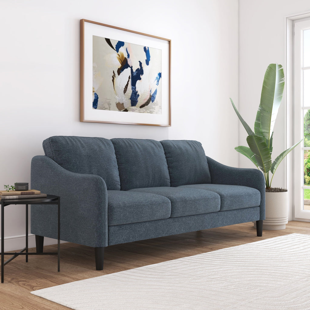 Mainstays Westley Swoop Arm 74 Sofa, Moss Green