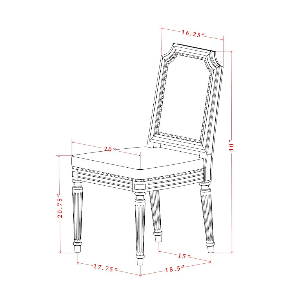 Luxe by East West Furniture 7 piece Modern Dining Table Set consists of a Dining Table and 6 Dinner Chairs
