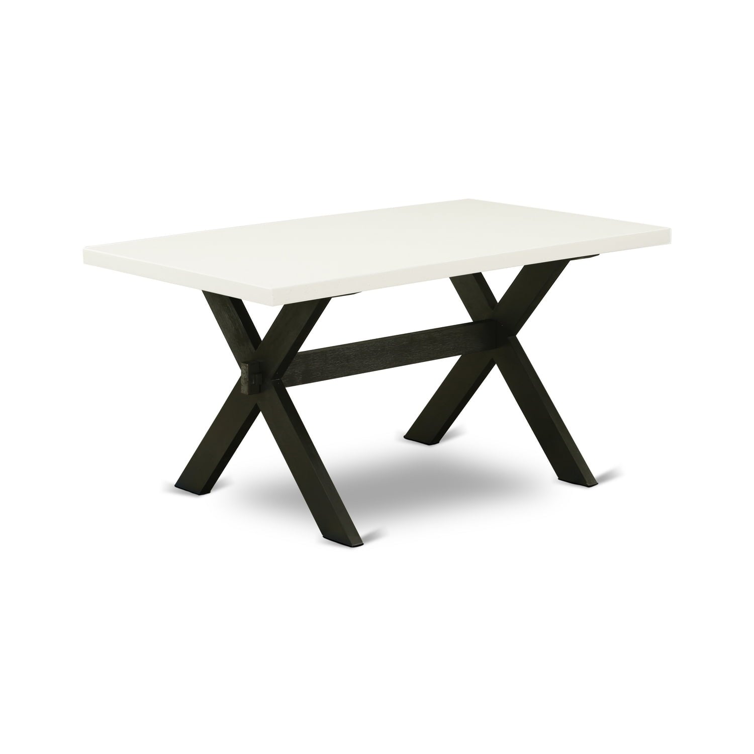Modern 7-Piece Dining Set - Rectangular Table6 Parson Chairs - Solid Wood Frame