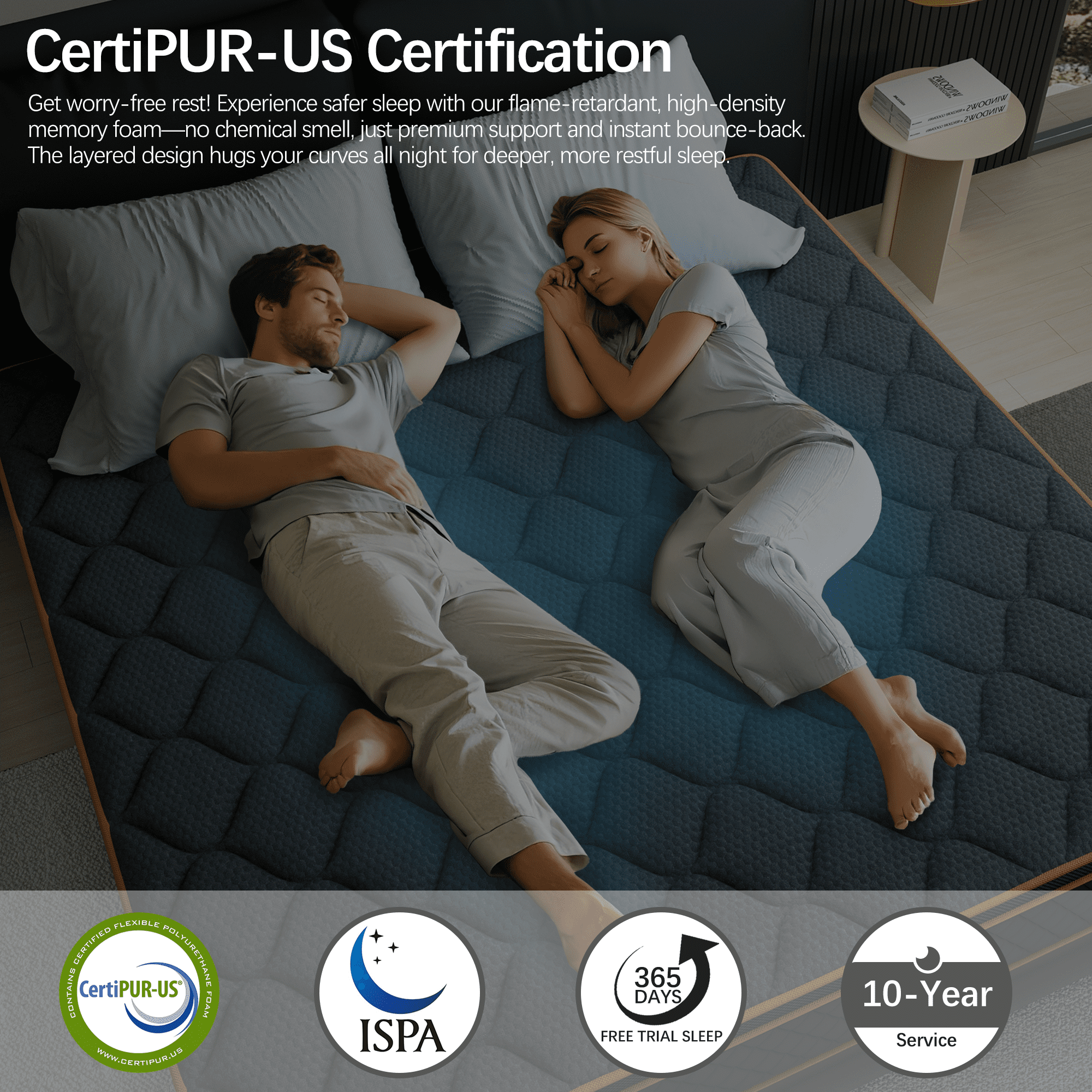 Mronae 12 Full Mattress,Black Cooling Gel Memory & Spring Hybrid Medium Comfort Full Size Mattress in a Box,Audlt,CertiPUR-US