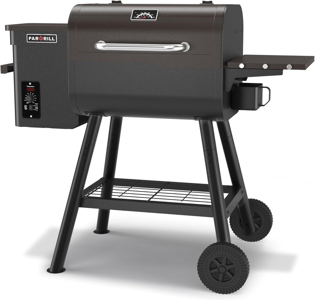 PARGRILL 467 sq.in Wood Pellet Grill & Smoker, BBQ Grill with Auto Temperature Control, for Outdoor Cooking, Patio and Backyard, Bronze Black