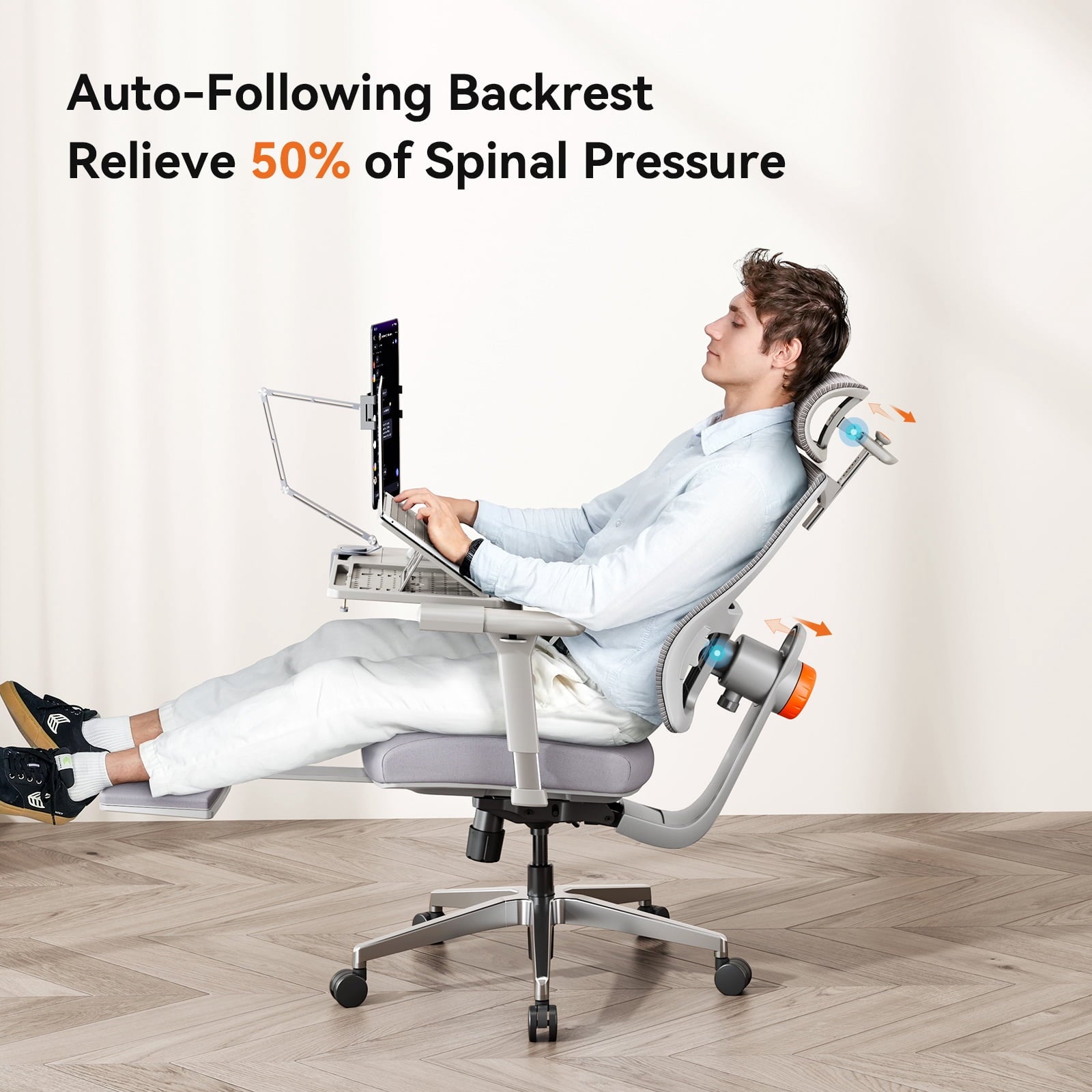 Newtral MagicH-PRO Ergonomic Chair with Laptop Tray for Home Office & Gaming