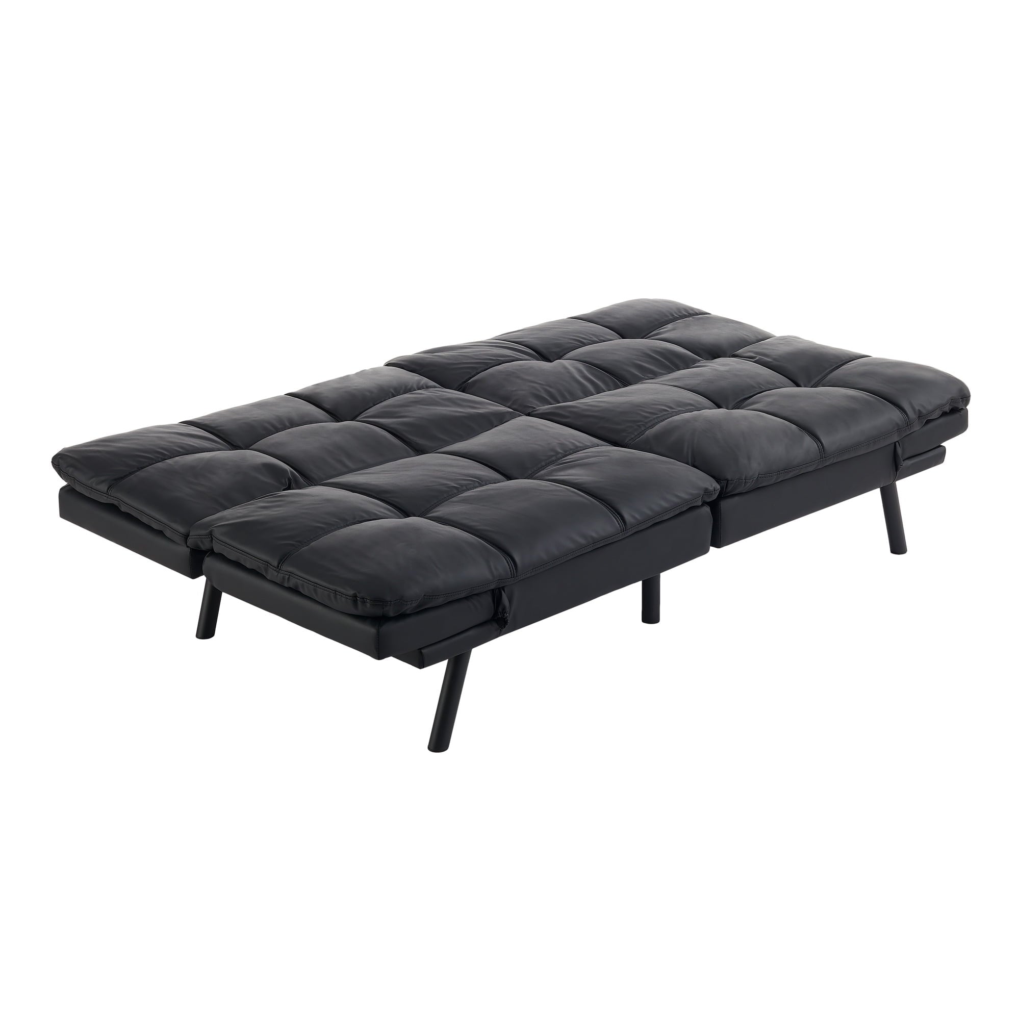 Mainstays 72 Memory Foam Futon Sofa Bed,Black