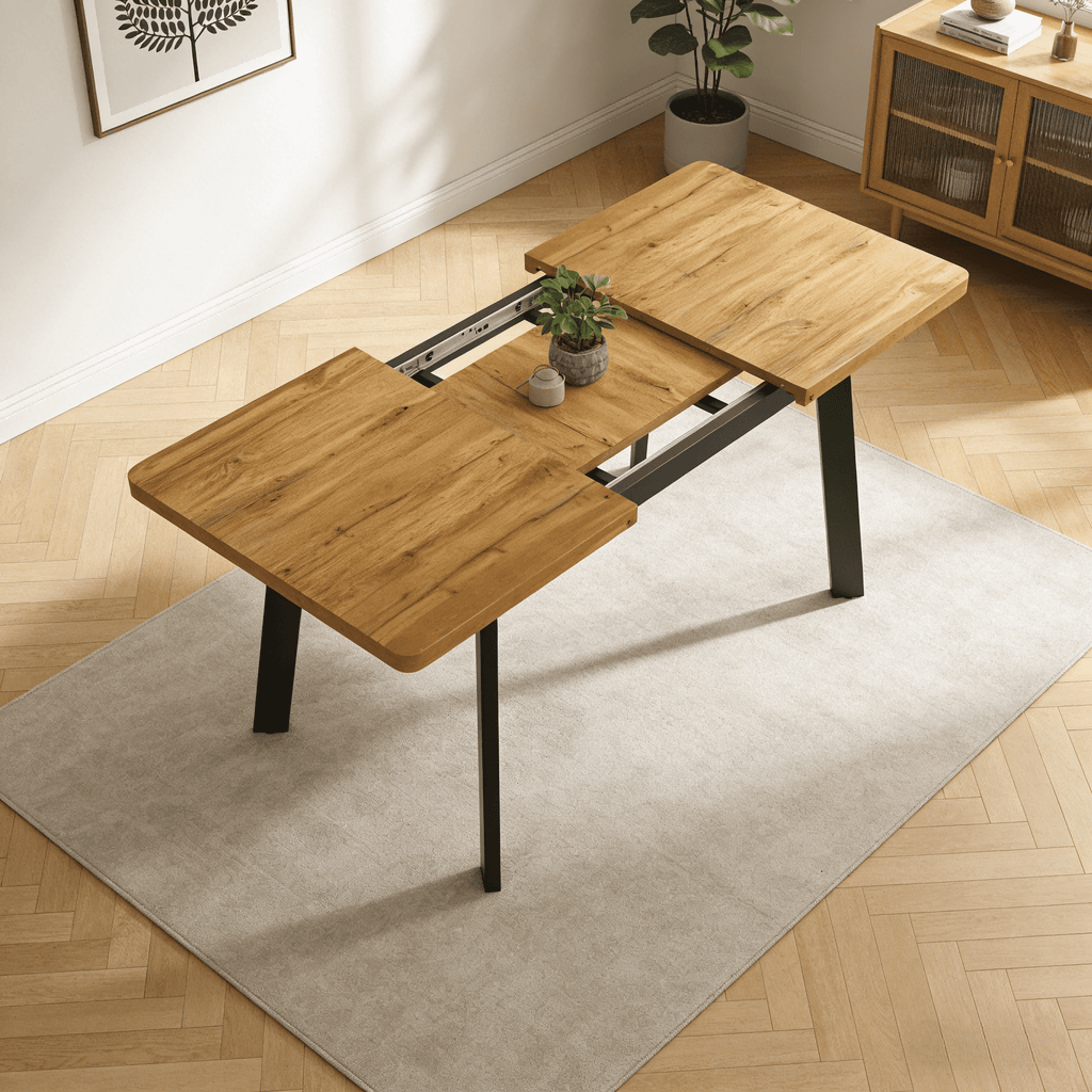 63.2-78.2 Extendable Dining Room Table,Modern MDF Dining Table Set for 4-8,Space Saving Dining Room Table Compact for Living Room, Apartment