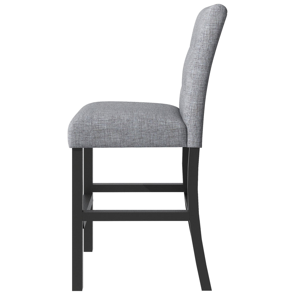 Harper & Bright Designs 5 Piece Dining Table Set Counter Height Dining Set with Classic Elegant Rectangel Table and 4 Padded Chairs for Kitchen Dining Room, Black and Beige