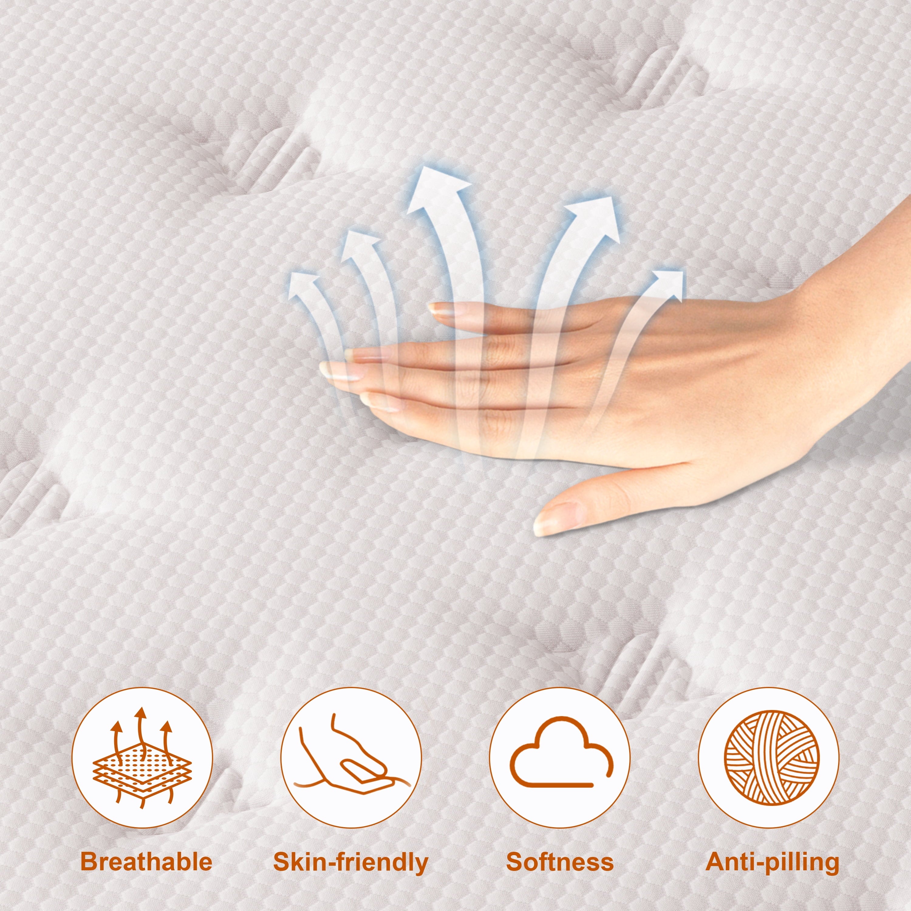 GUUKIN 12 inch Queen Mattress, Memory Foam & Spring Hybrid Medium Comfort Queen Size in a Box,Adult