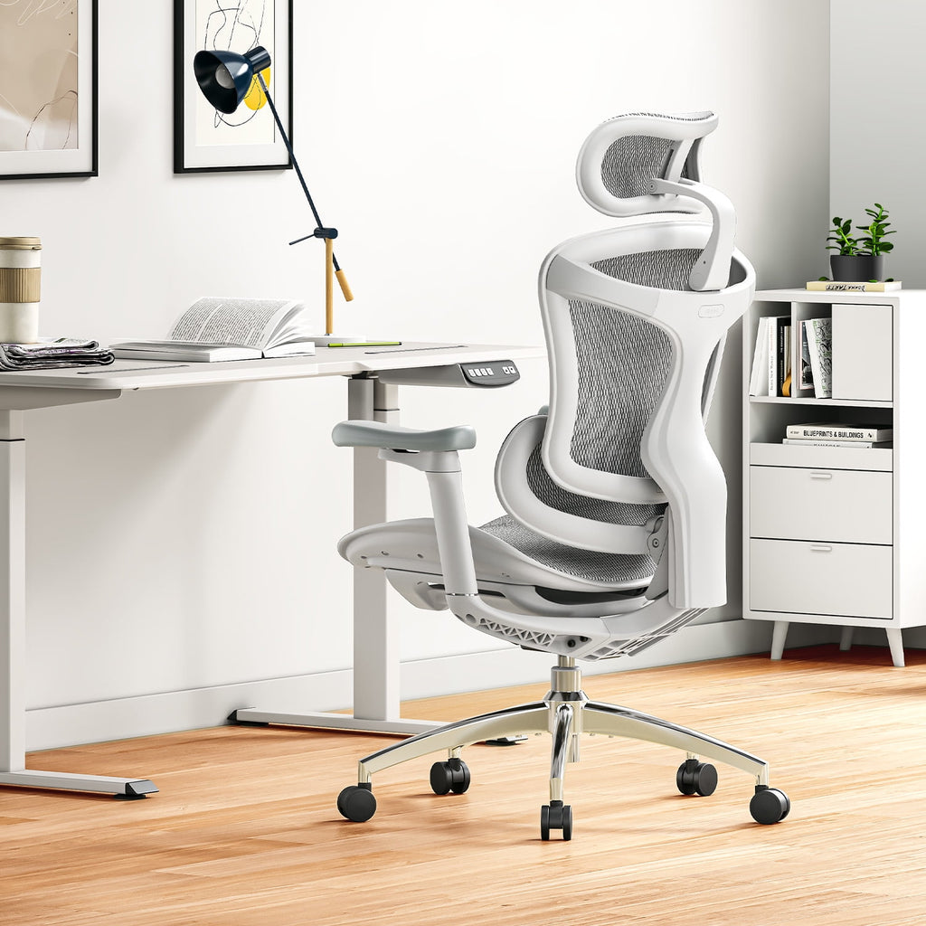 Sihoo Doro-C300 Ergonomic Chair, 3D Armrests  Swivel Chair, Adaptive Lumbar Support Office Chair, Ergonomic Desk Chairs for Adults, Comfort Home Office Chair, Gray
