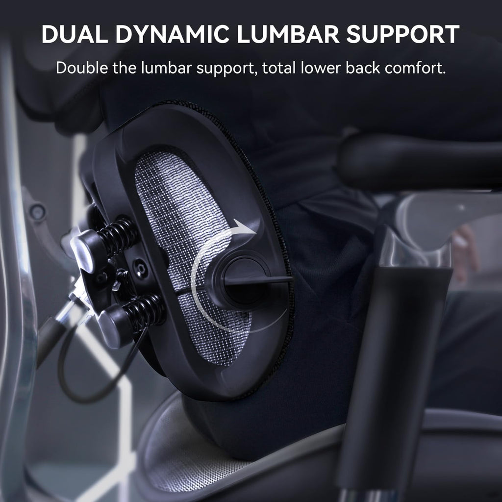 SIHOO Doro-S300 Ergonomic Office Chair, High Back Mesh Office Chair, Zero-Gravity Mechanism-6D Coordinated Armrests Desk Chair for Home Office - White
