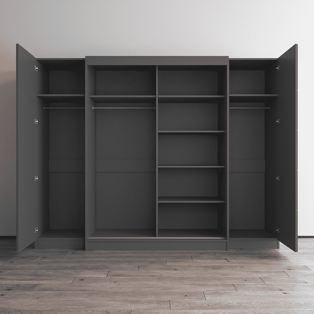 Aria 2D-EXEX Wardrobe with 2 Mirrors