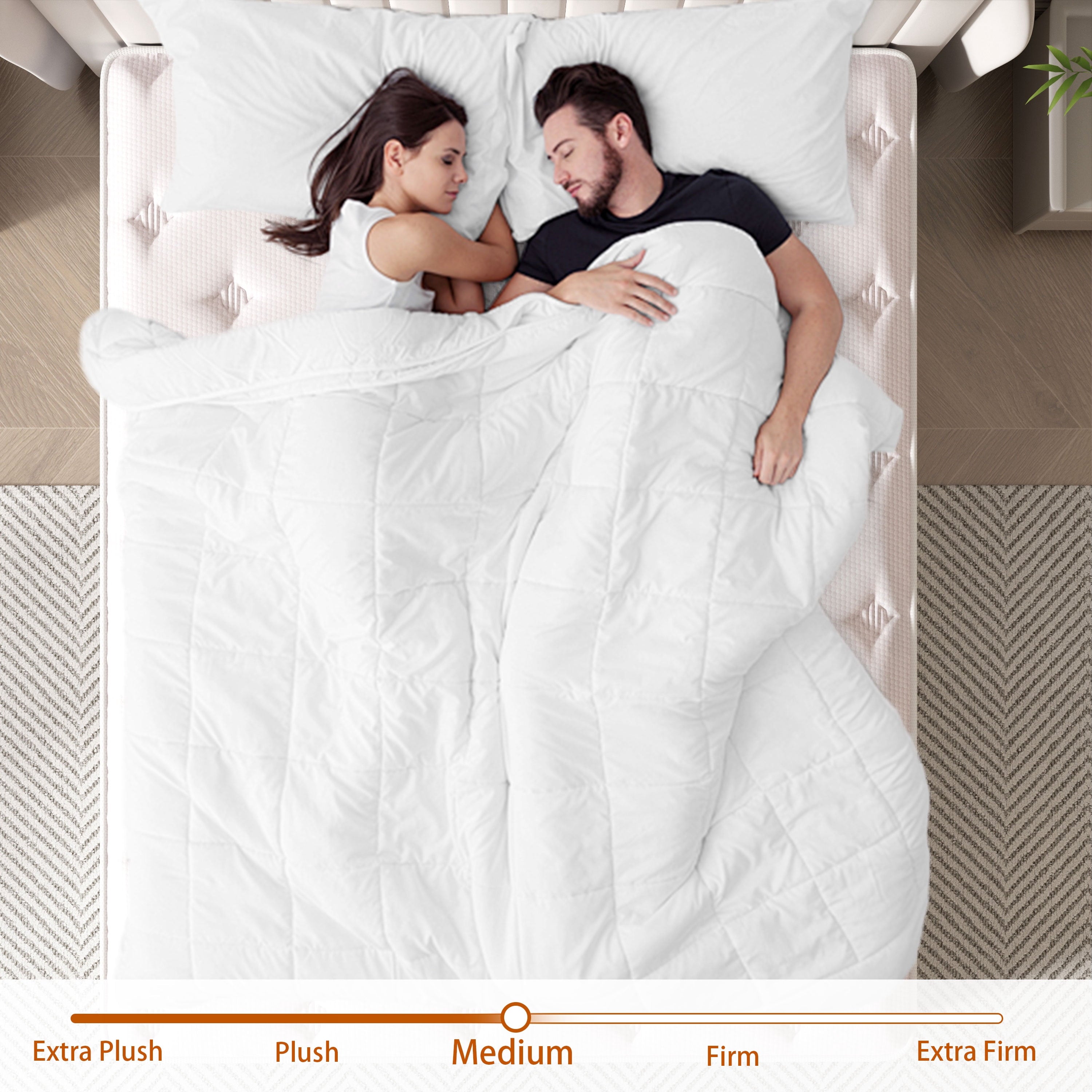 GUUKIN 12 inch Queen Mattress, Memory Foam & Spring Hybrid Medium Comfort Queen Size in a Box,Adult