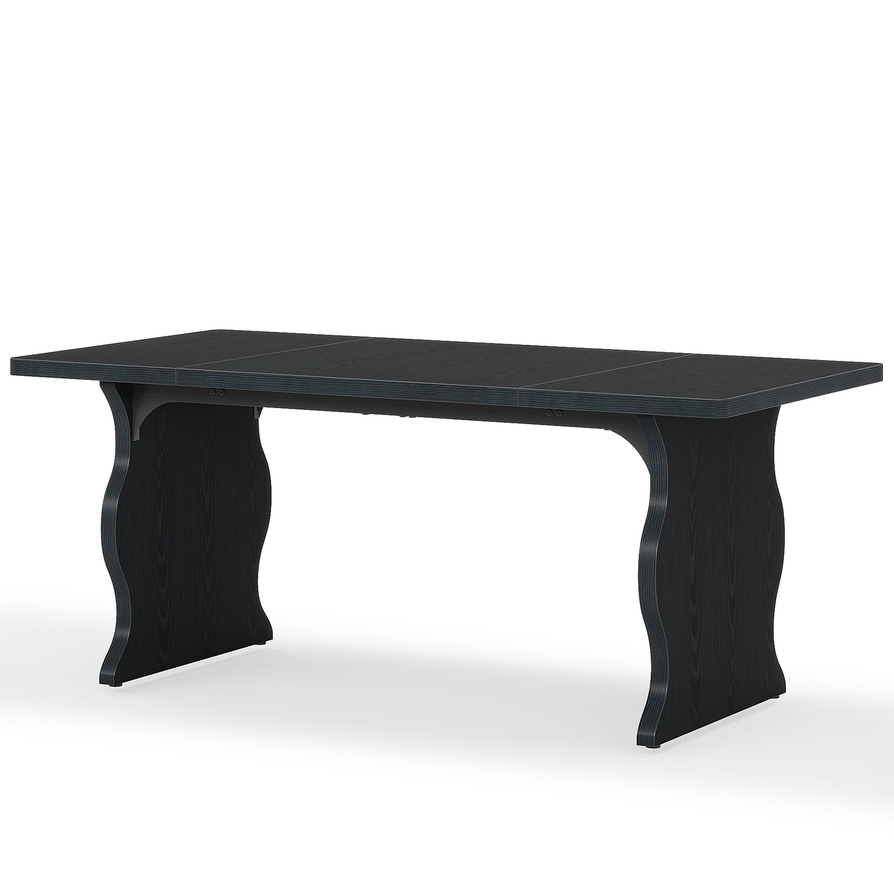 Fnova 63'' Rectangular Dining Table for 4-6 People, Farmhouse Dinner Table, for Dining Room, Kitchen, Office & Conference Use