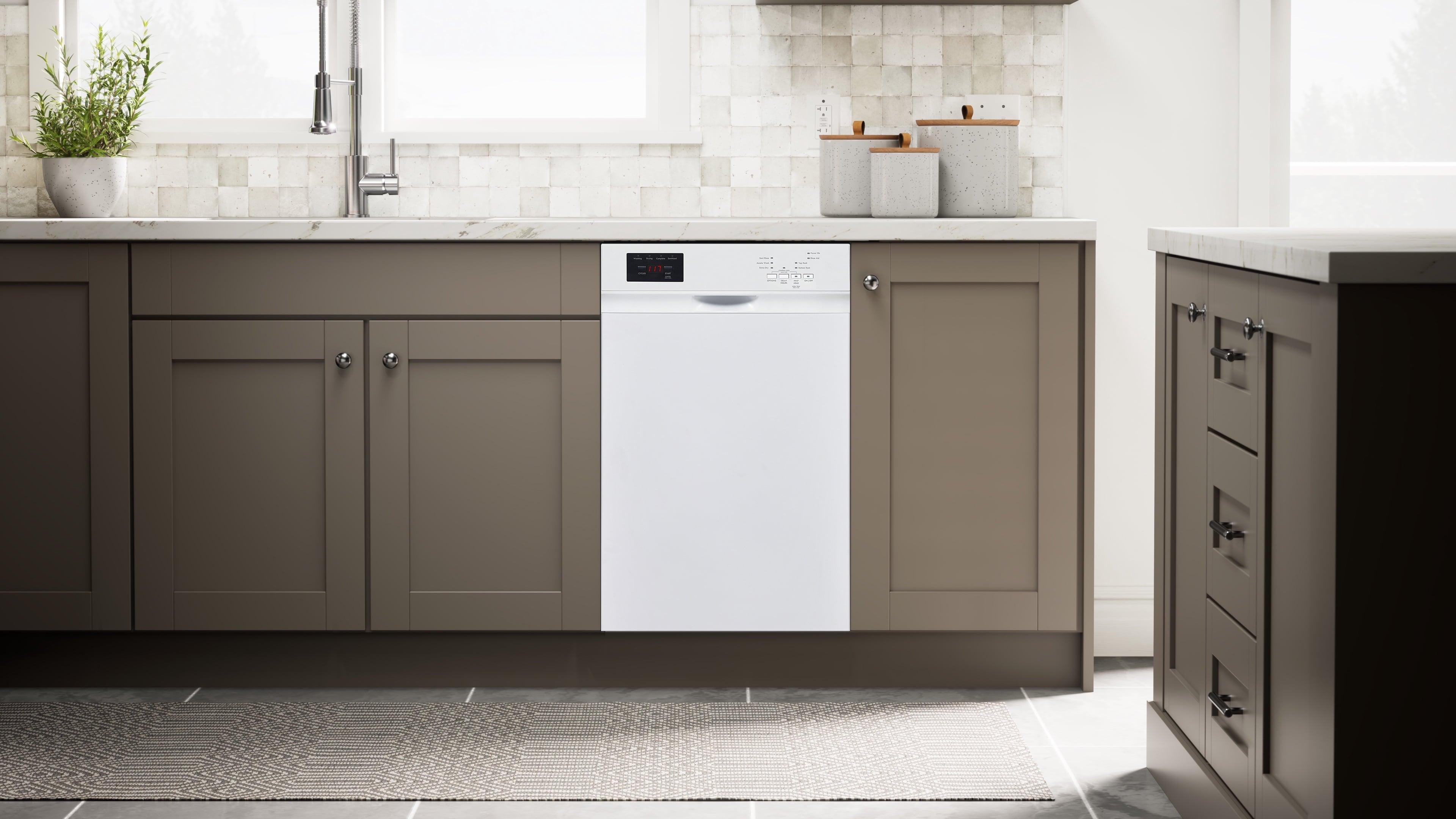 Kenmore 18 Built-in Stainless Steel Tub Dishwasher, SmartWash, 45 dBA Energy Star Certified, Black