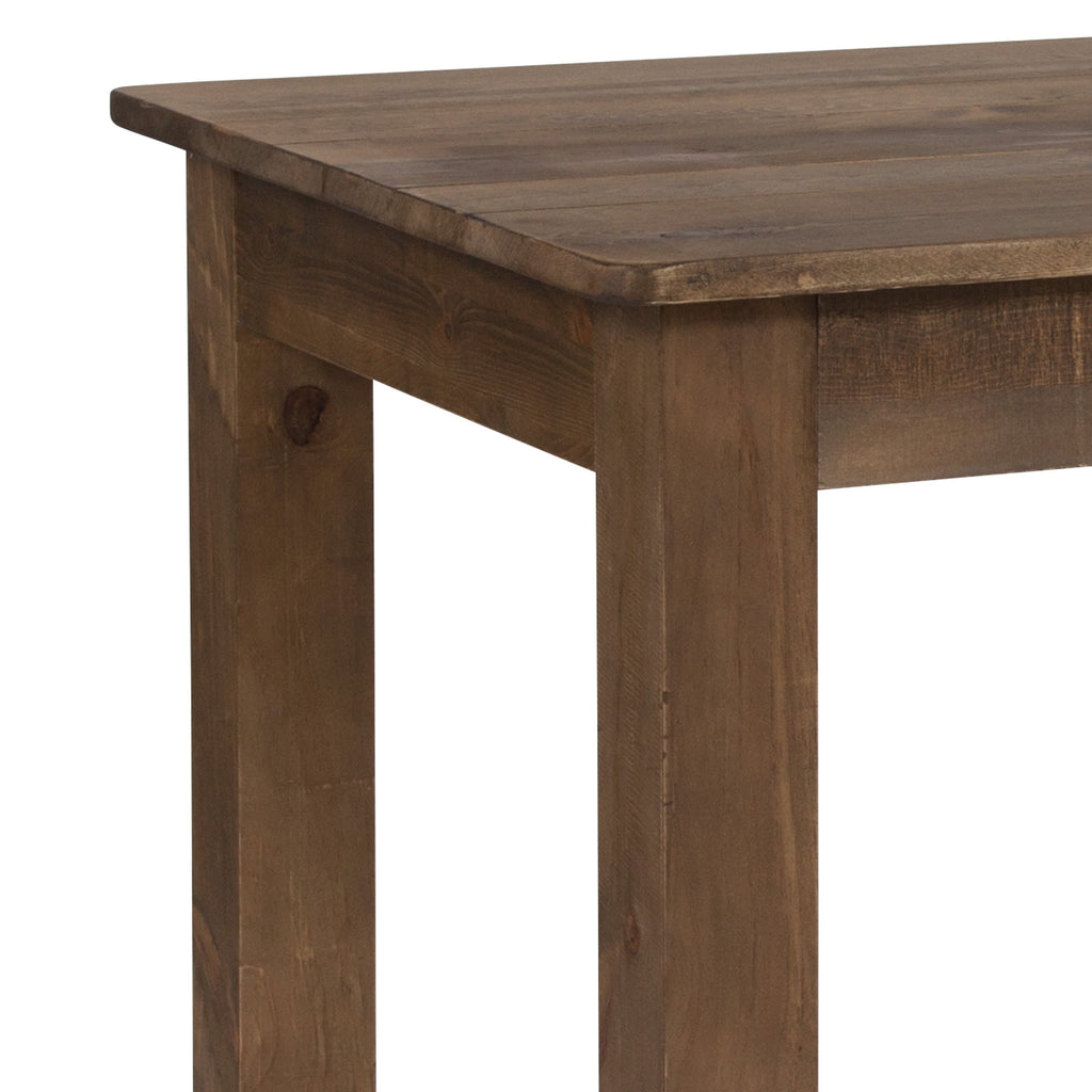Jessamine 46 x 30 Rectangular Antique Rustic Solid Pine Farm Dining Table