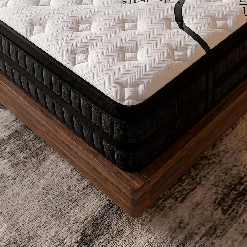 Dealnight 14 inch Queen Size Hybrid Mattress,Firm Cooling Gel Memory Foam Queen Mattress with Individual Pocket Coils,Bed in a Box