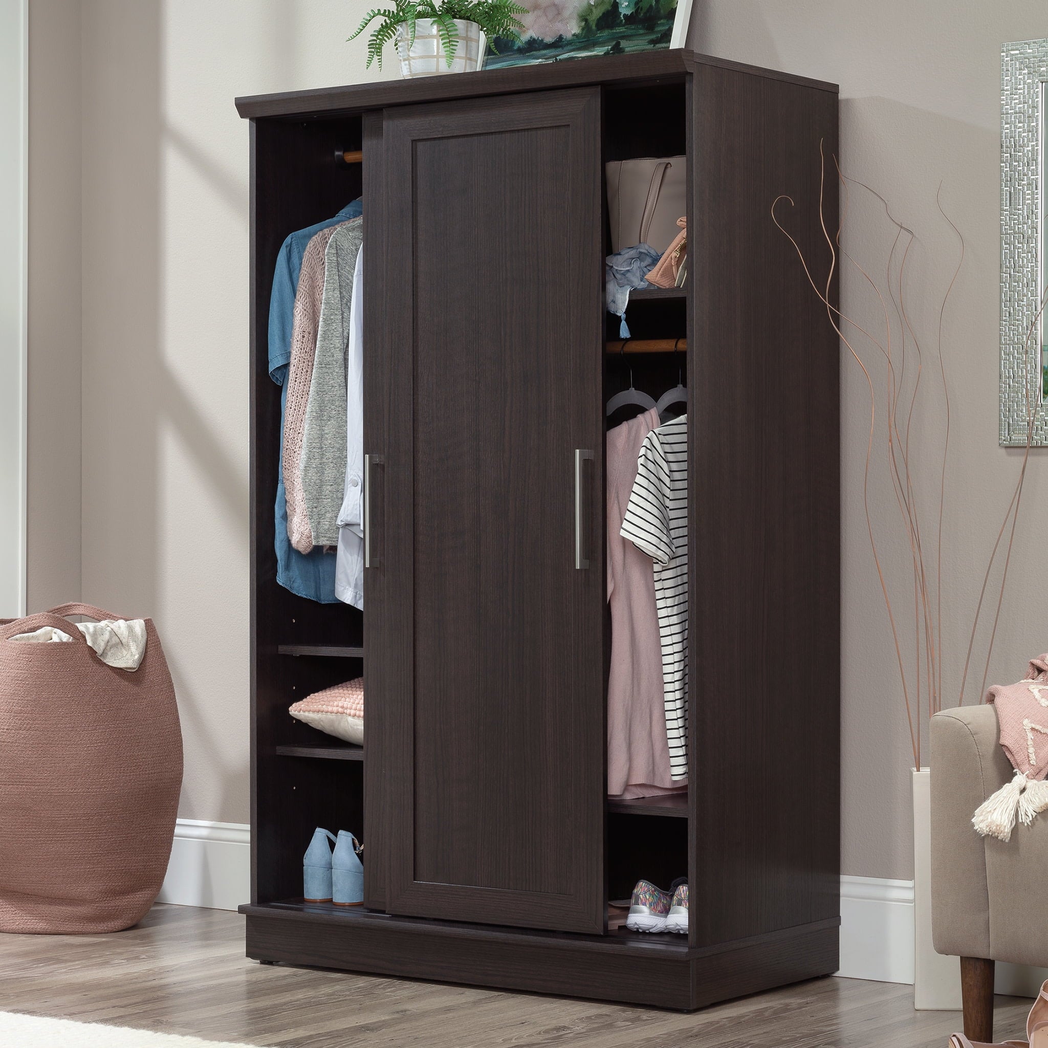 Sauder HomePlus Wardrobe Armoire, Dakota Oak Finish