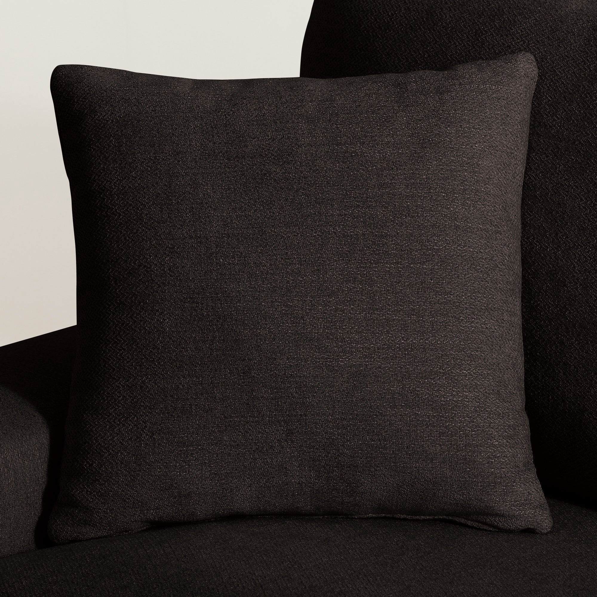 Poshby 88.58''W 3 Seater Sofa Couch with Chenille, Modern Square Arm for Living Room, Light Gray