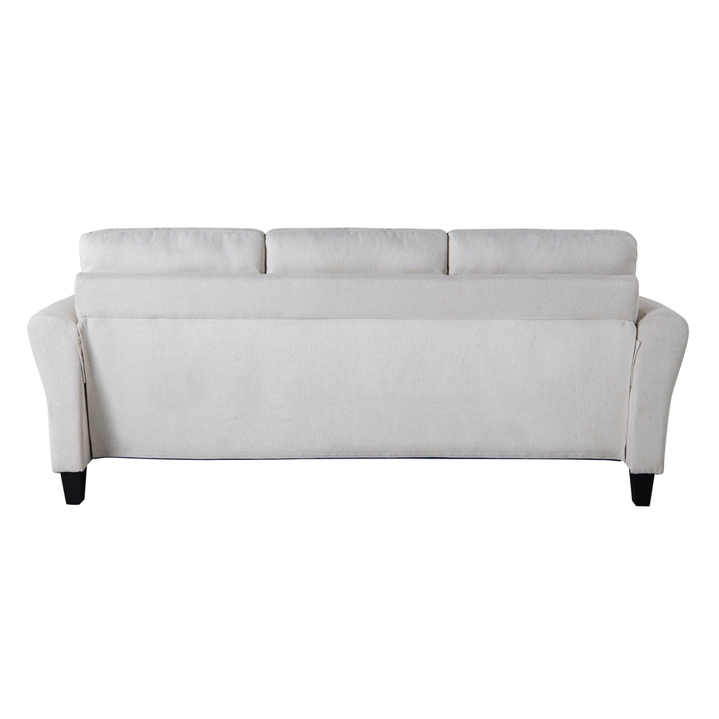 Lifestyle Solutions Alexa Sofa with Rolled Arms, Gray Fabric
