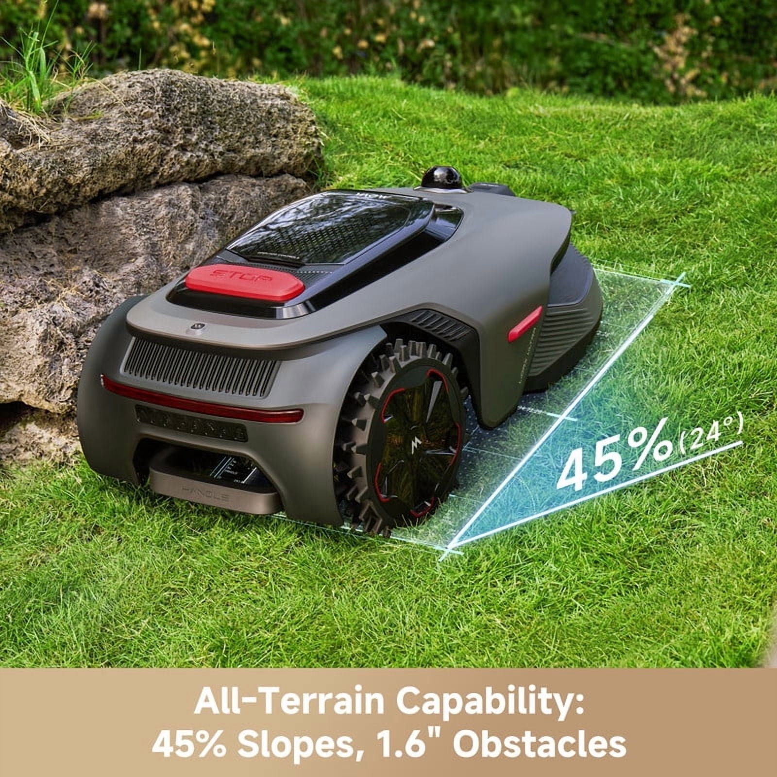 MOVA LiDAX Ultra 2000 Robotic Lawn Mower,Dual Mapping,0.5 Acres,Edge Cutting, Adjustable Cutting Height, Smart Obstacle Avoidance