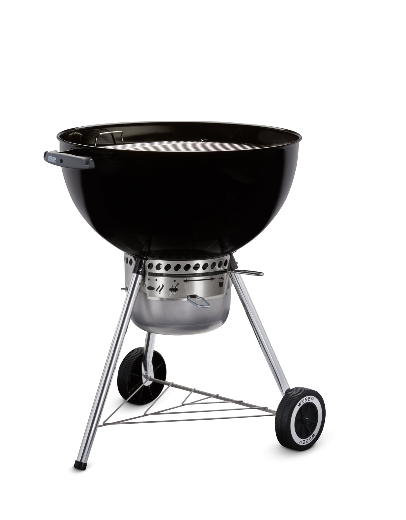 Weber Original Charcoal Grill, 22 Inch Premium Kettle Charcoal Grill, Black