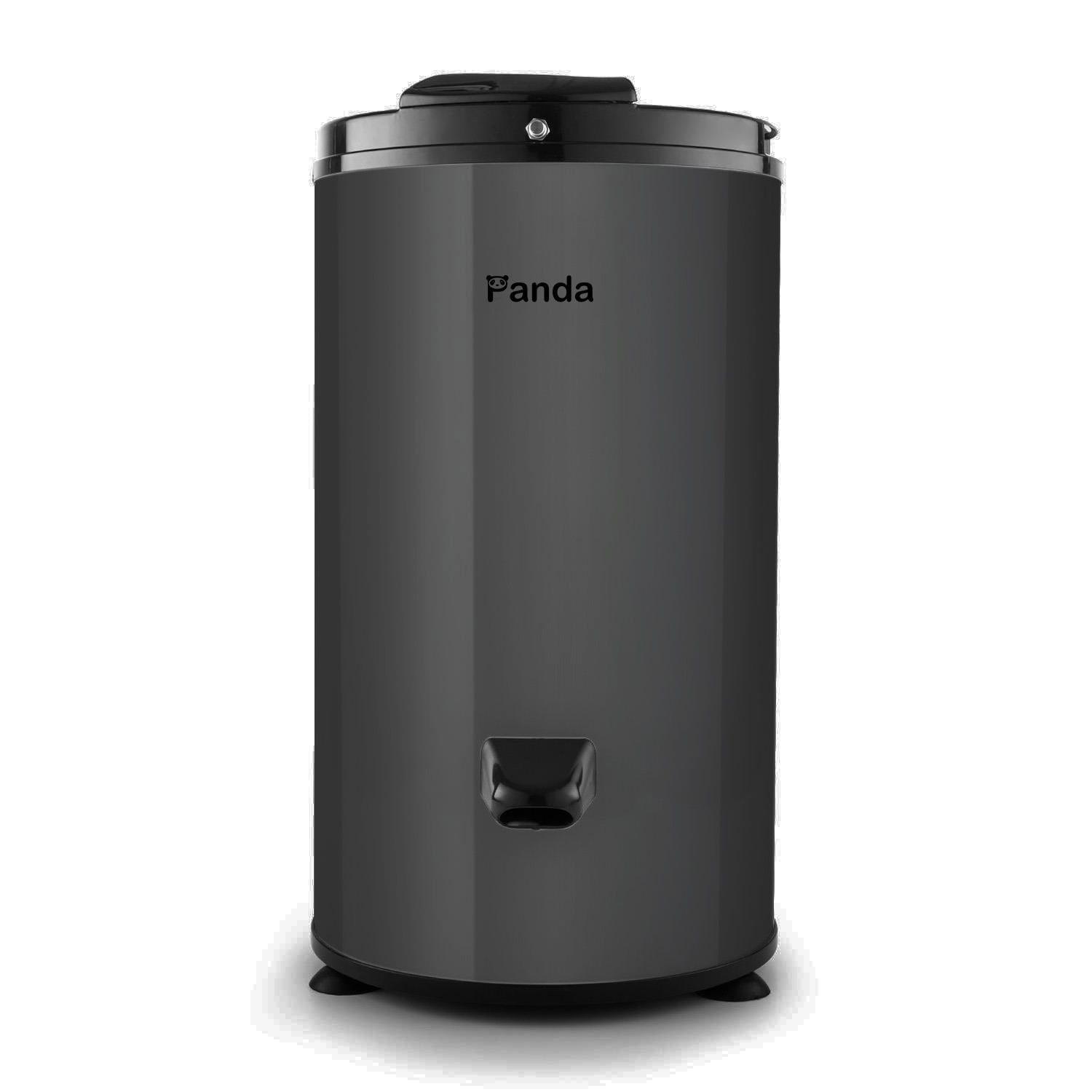 Panda 22lbs Portable Spin Dryer, Stainless Steel Drum, 3200RPM Spin Speed, Gravity Drain, Dark Gray