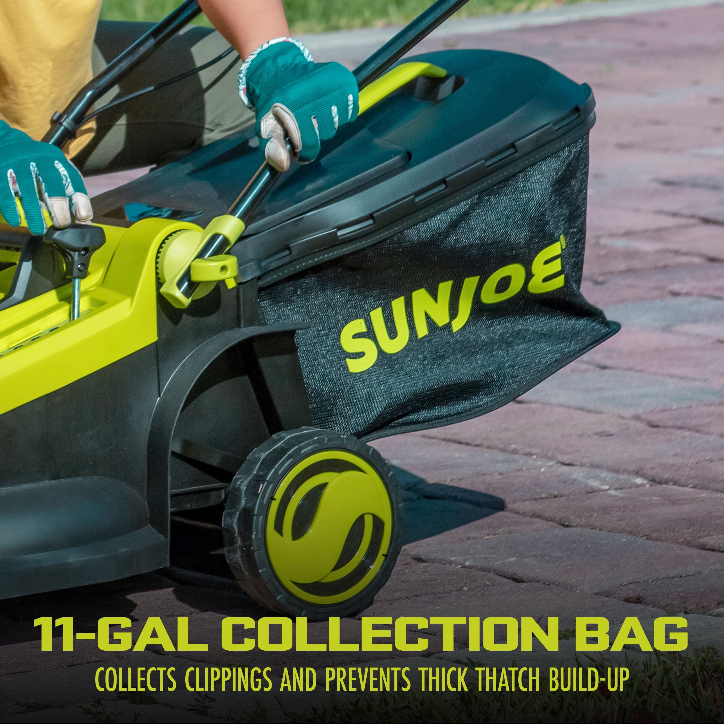 Sun Joe 24V Cordless Push Reel Lawn Mower, Battery Powered Grass Cutter for Yard, 15-Inch