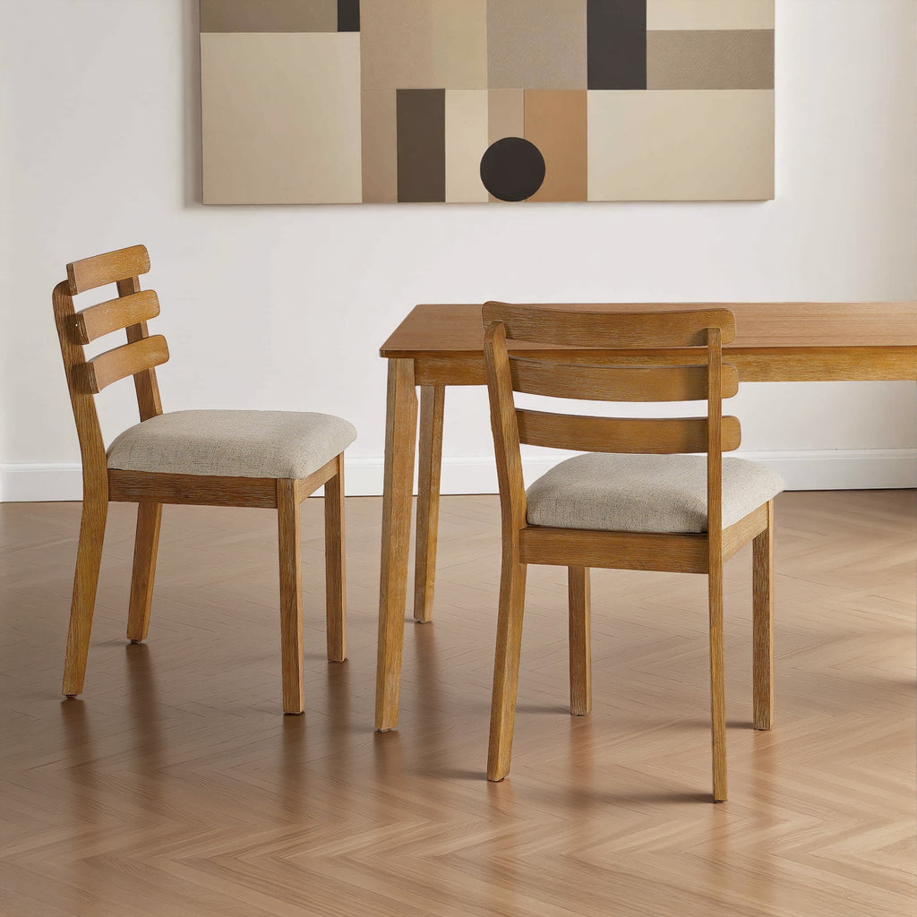 Kithkasa 47 Dining Table for 6 People,Wooden Farmhouse Kitchen Table for Kitchen, Living Room,Dining Room,Natural