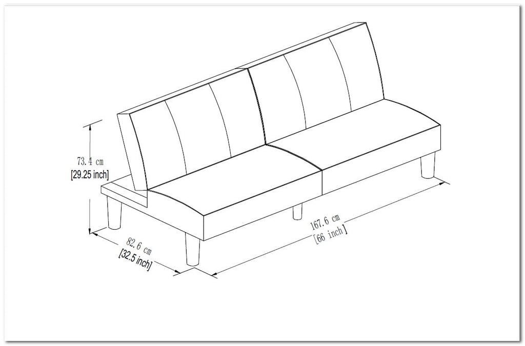 Mainstays 66 Studio Futon, Gray Linen Upholstery