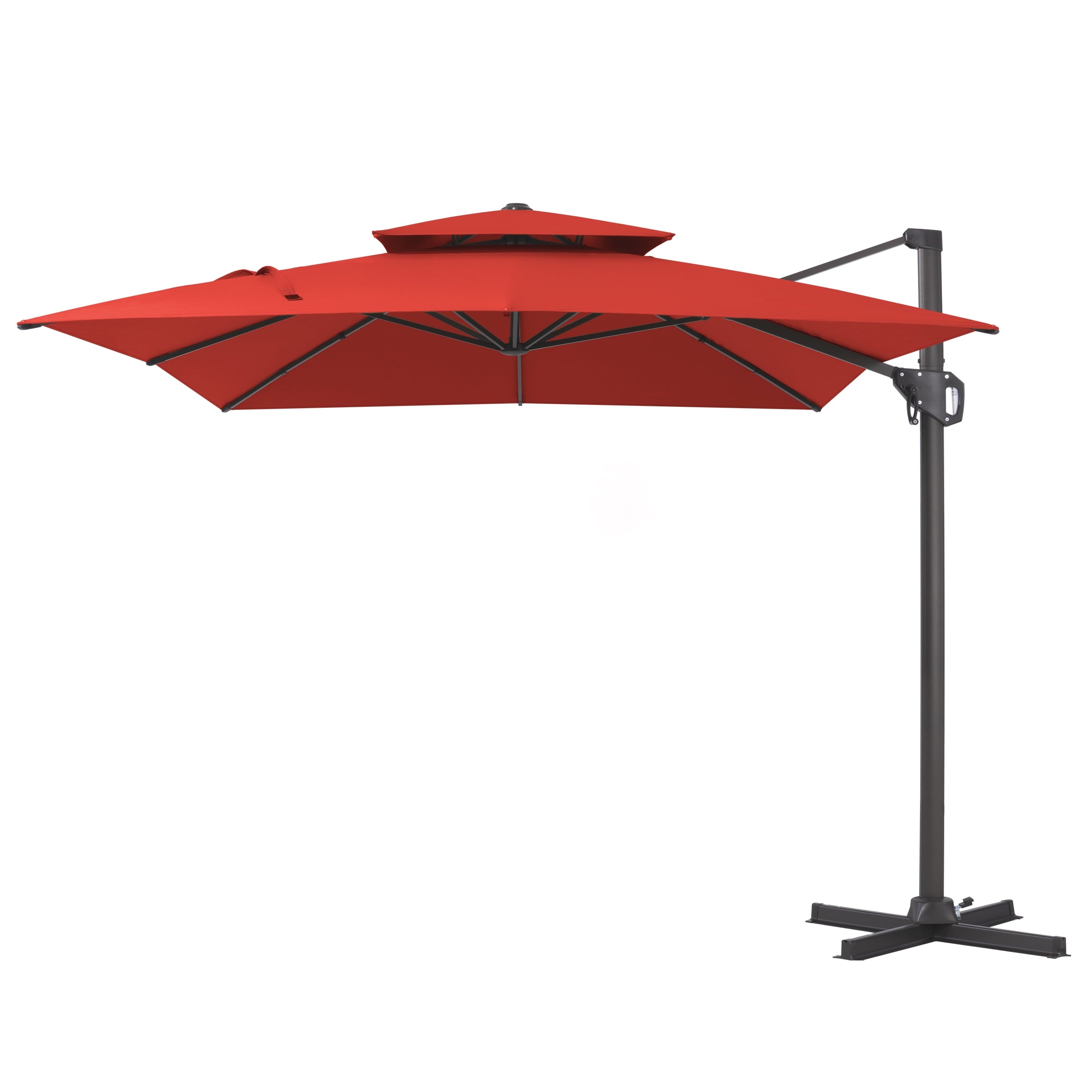 Pellebant 9' X 11' Patio Umbrella Outdoor Rectangle Umbrella Large Cantilever Umbrella Windproof Offset Heavy Duty Sun for Garden Deck Pool Patio