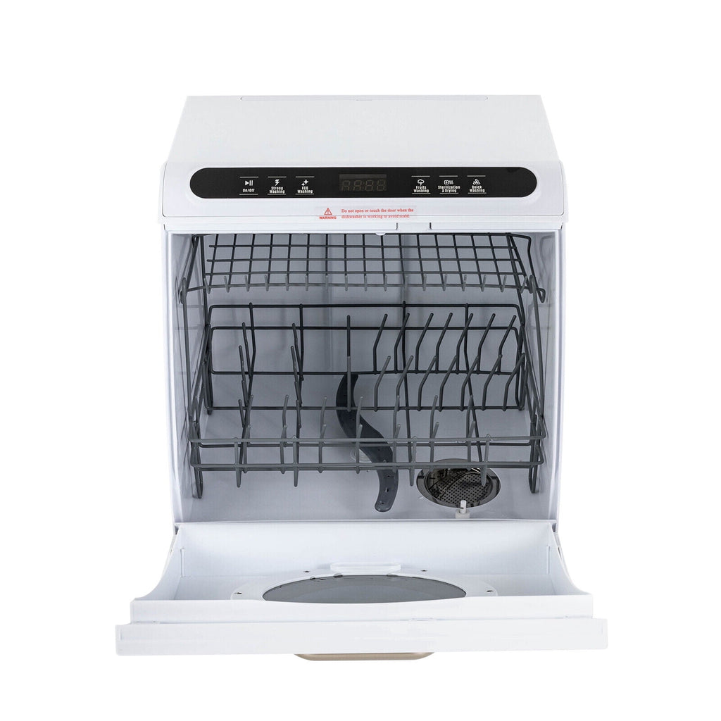 Portable Countertop Dishwasher Air Drying 5 Programs W/ 7L Water Tank 110V
