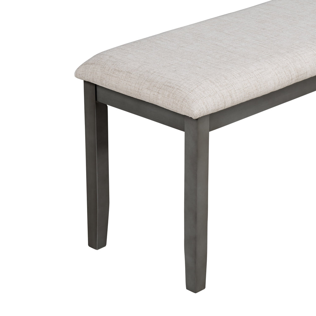 Harper & Bright Designs Dining Table Set for 6 with Bench Rectangular Table and 4 Upholstered Chairs for Kitchen, Gary