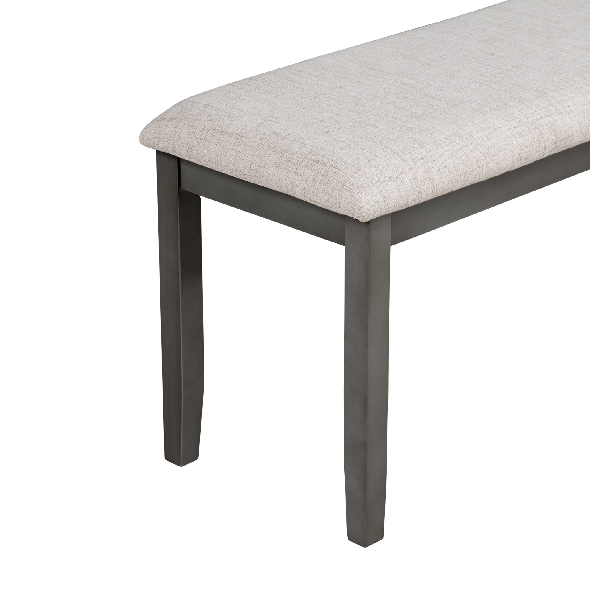 Harper & Bright Designs Dining Table Set for 6 with Bench Rectangular Table and 4 Upholstered Chairs for Kitchen, Gary