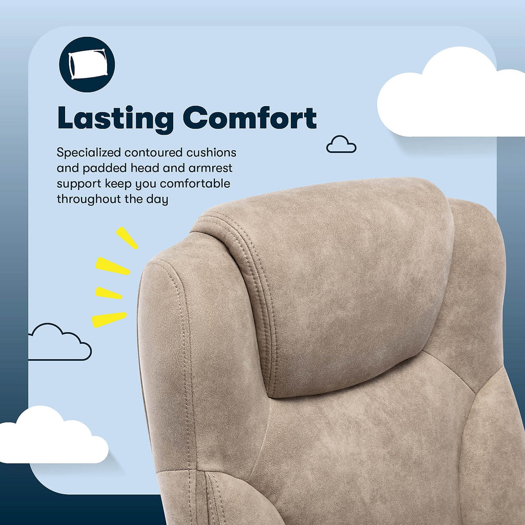 Serta Comfort Eco Office Ergonomic Computer Chair Lumber Support Black