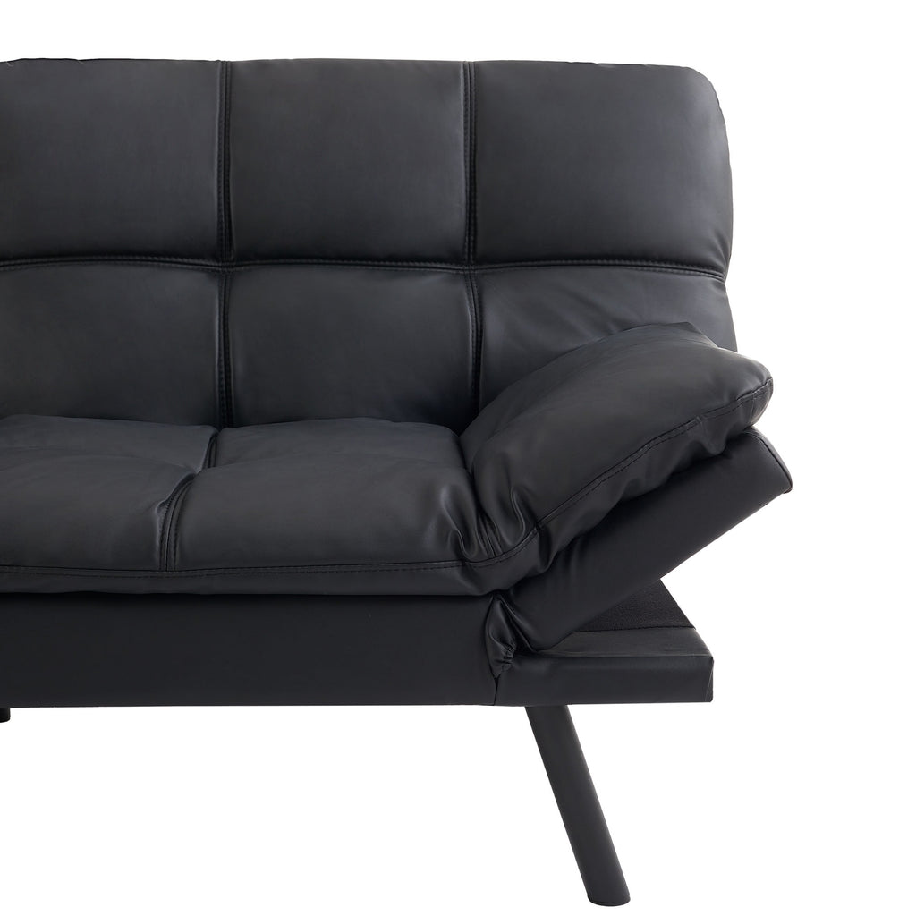 Mainstays 72 Memory Foam Futon Sofa Bed,Black