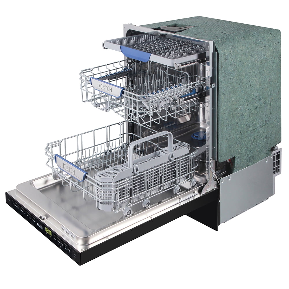 KOSTCH 24in Built-in Dishwasher with 8 wash programs & 4 Dry Options, Large Capacity 15 Place Settings,Stainless Steel Handle, 45-dBA Ultra-Quiet, ENERGY STAR Certified