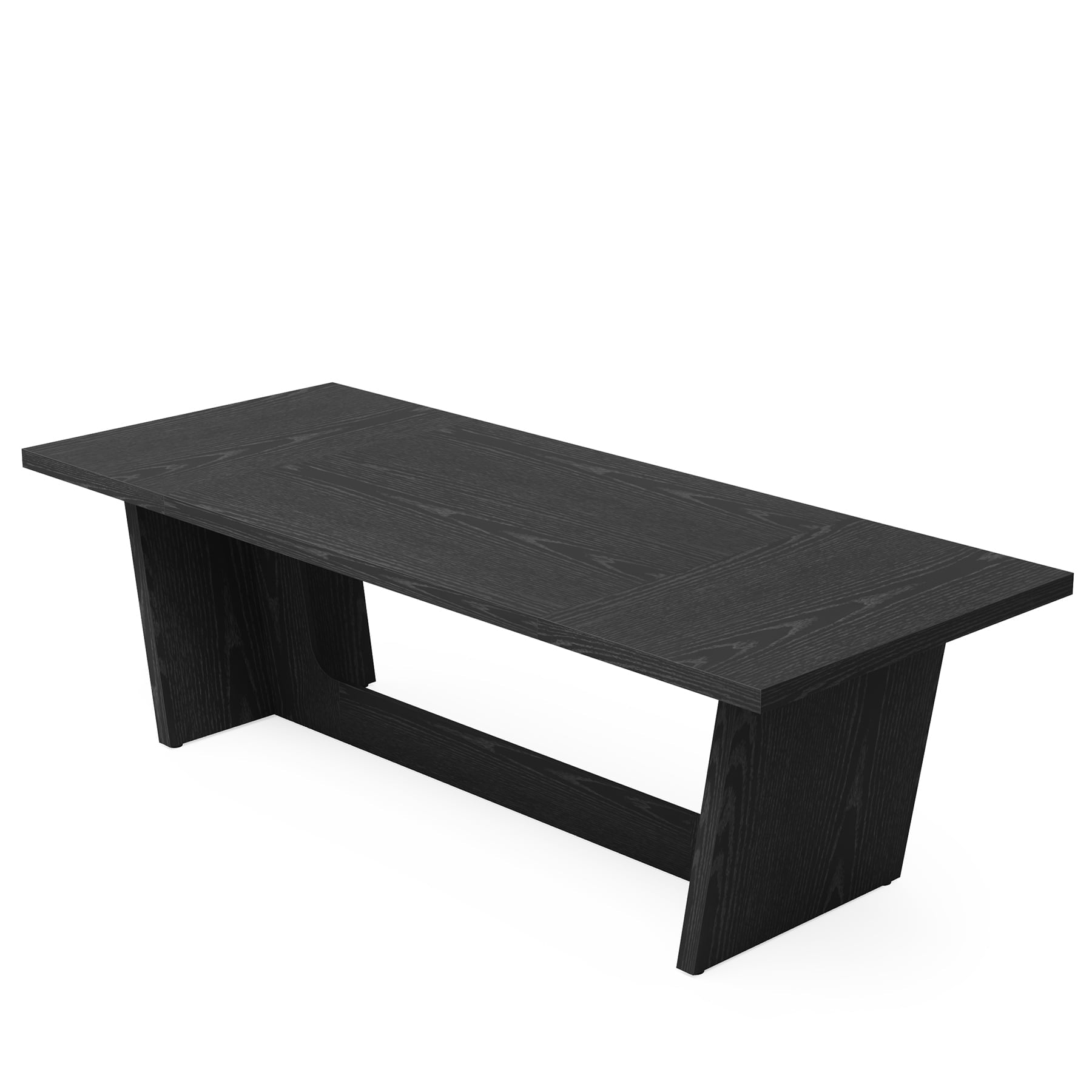 Fnova 70.87 Rectangular Dining Table for 4-6 People, Farmhouse Wood Kitchen Table with Sturdy Legs, Easy to Assemble