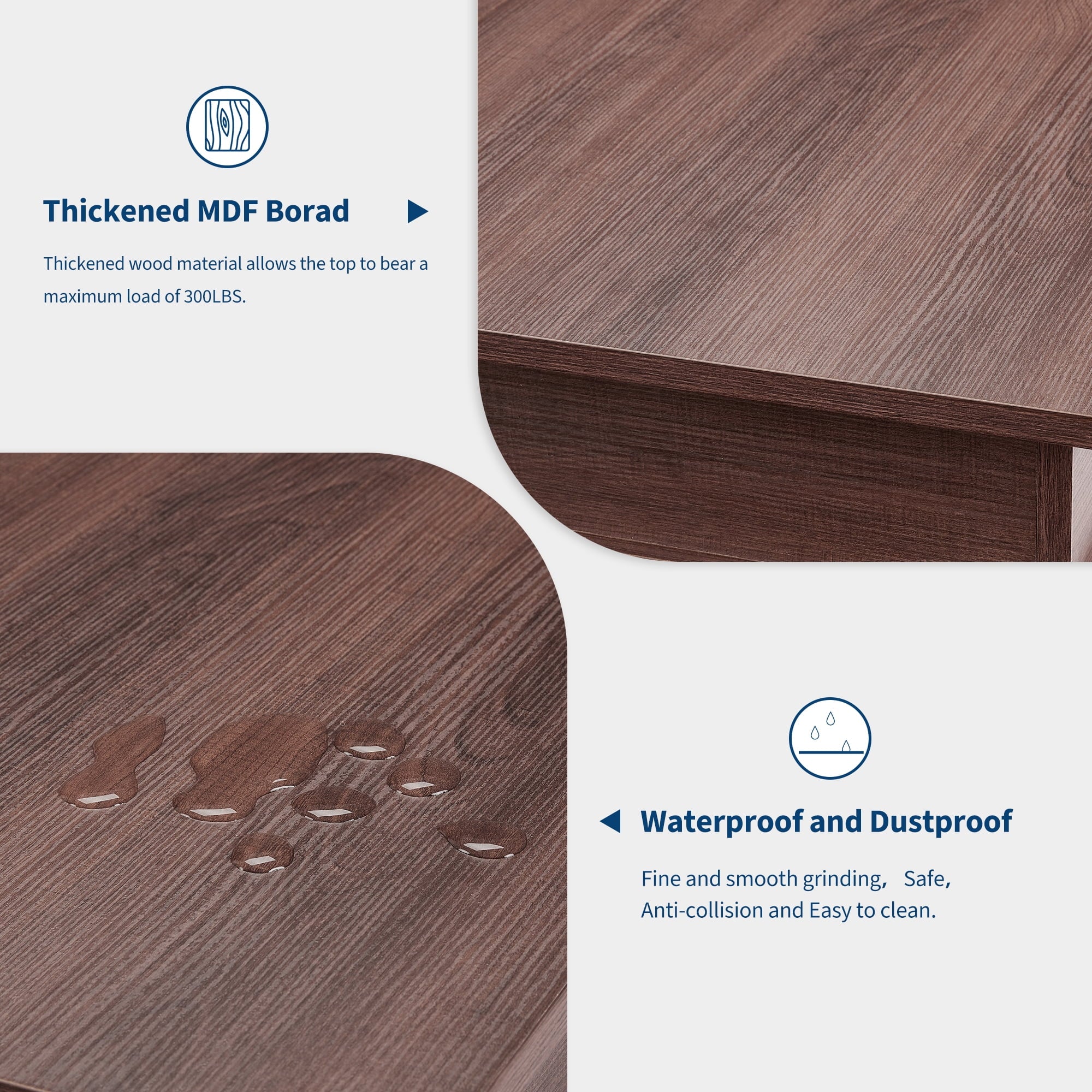 Farmhouse Dining Table for 6-8 People, Versatile Modern Wooden Dinner Table Kitchen Table for Dining Room Conference Room