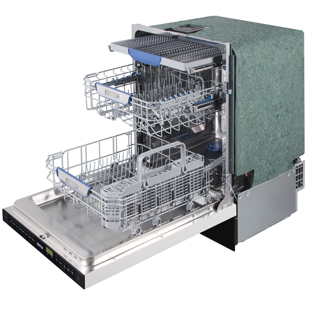 Large Capacity 24 inch Top Control Built-In Dishwasher with Third Rack – ENERGY STAR Certified, 47-dBA Ultra-Quiet, Stainless Steel (White)