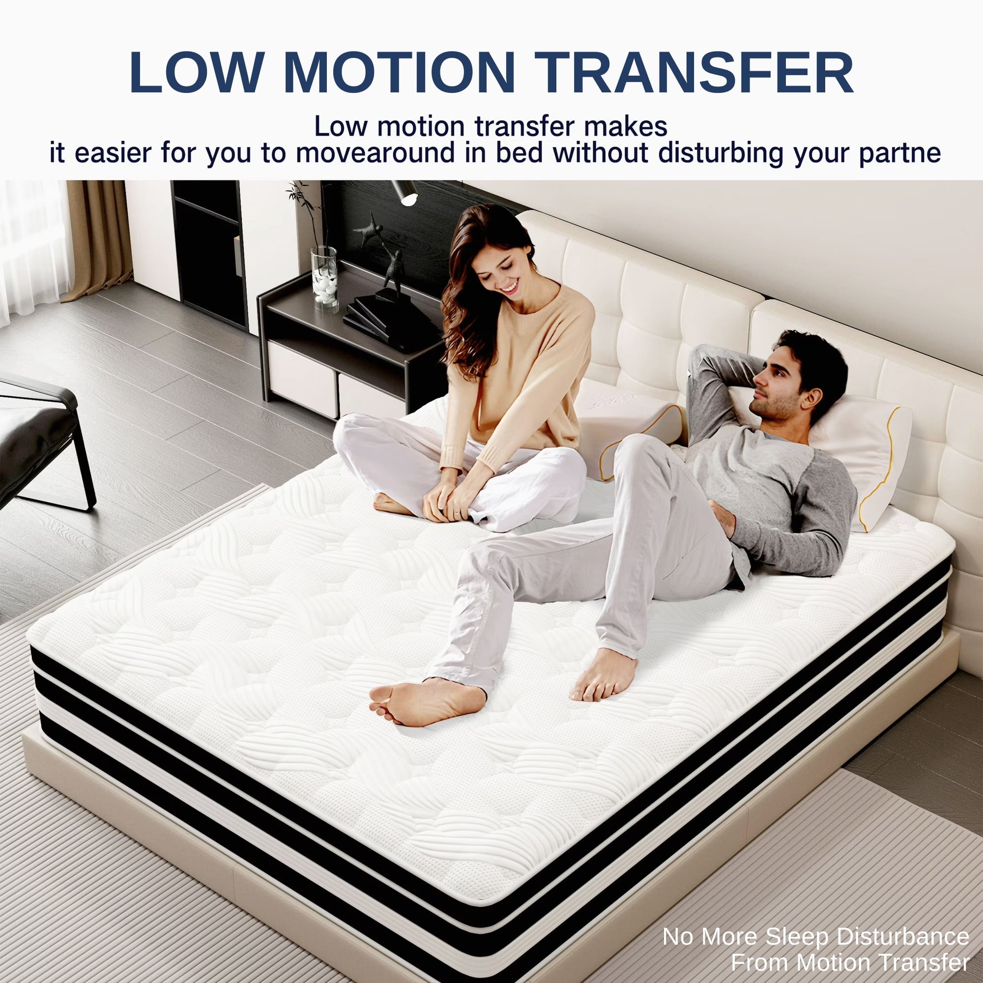 12 inch Queen Mattress,Gel Memory Foam & Spring Hybrid Medium Comfort Queen Size in a Box , Pressure Relief, Motion Isolation,CertiPUR-US