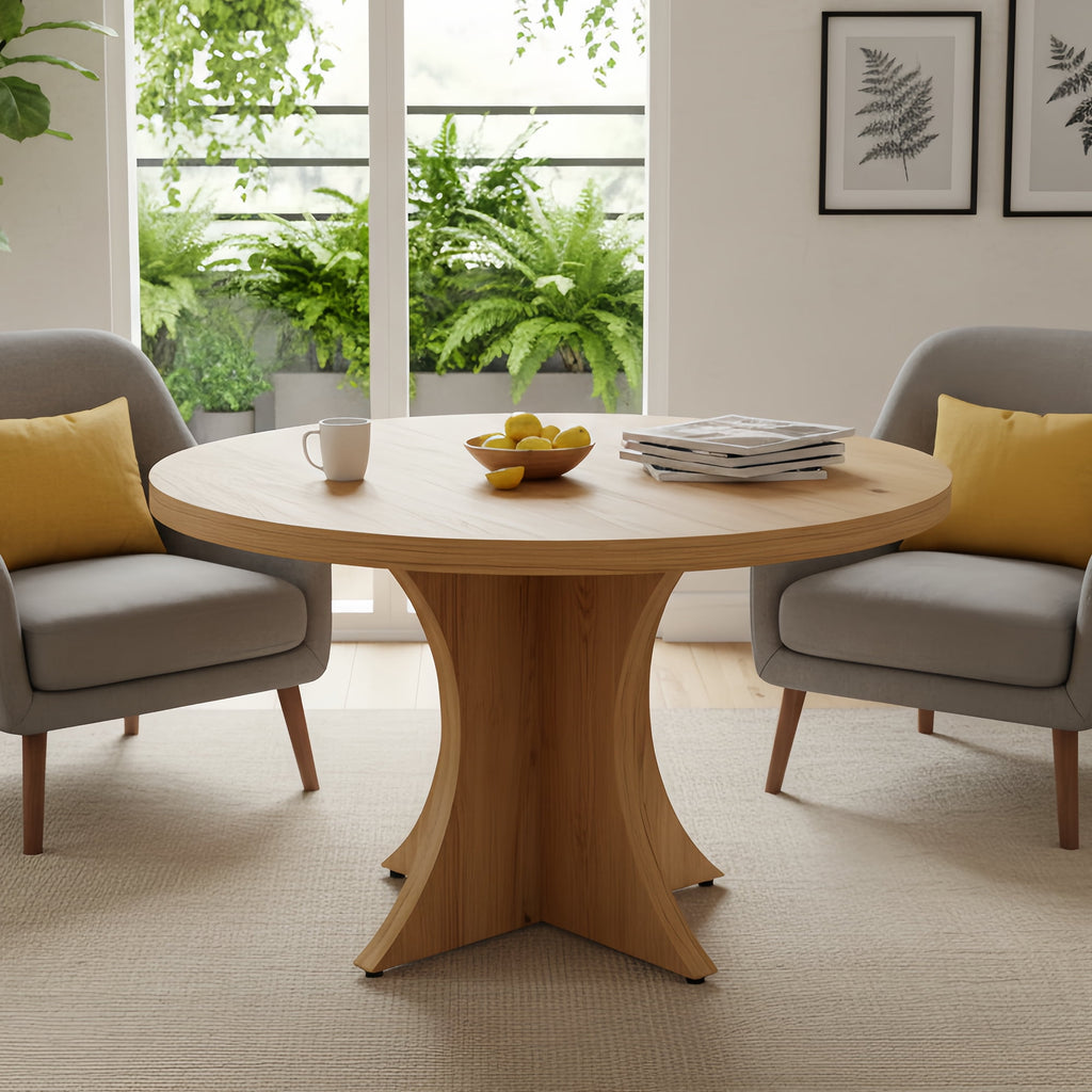 Modern Faux Marble Dining Table, 63 Rectangular 4-6 Seater Wood Table with Sturdy Base, Kitchen Living Room Dinner Table