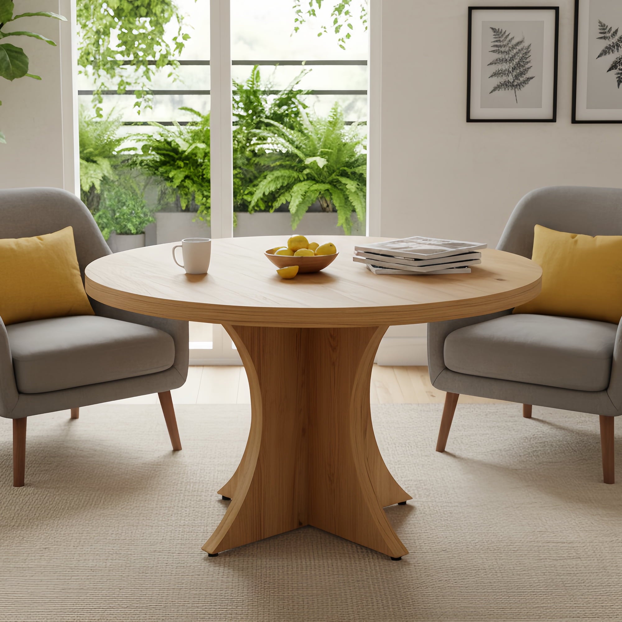 Modern Faux Marble Dining Table, 63 Rectangular 4-6 Seater Wood Table with Sturdy Base, Kitchen Living Room Dinner Table