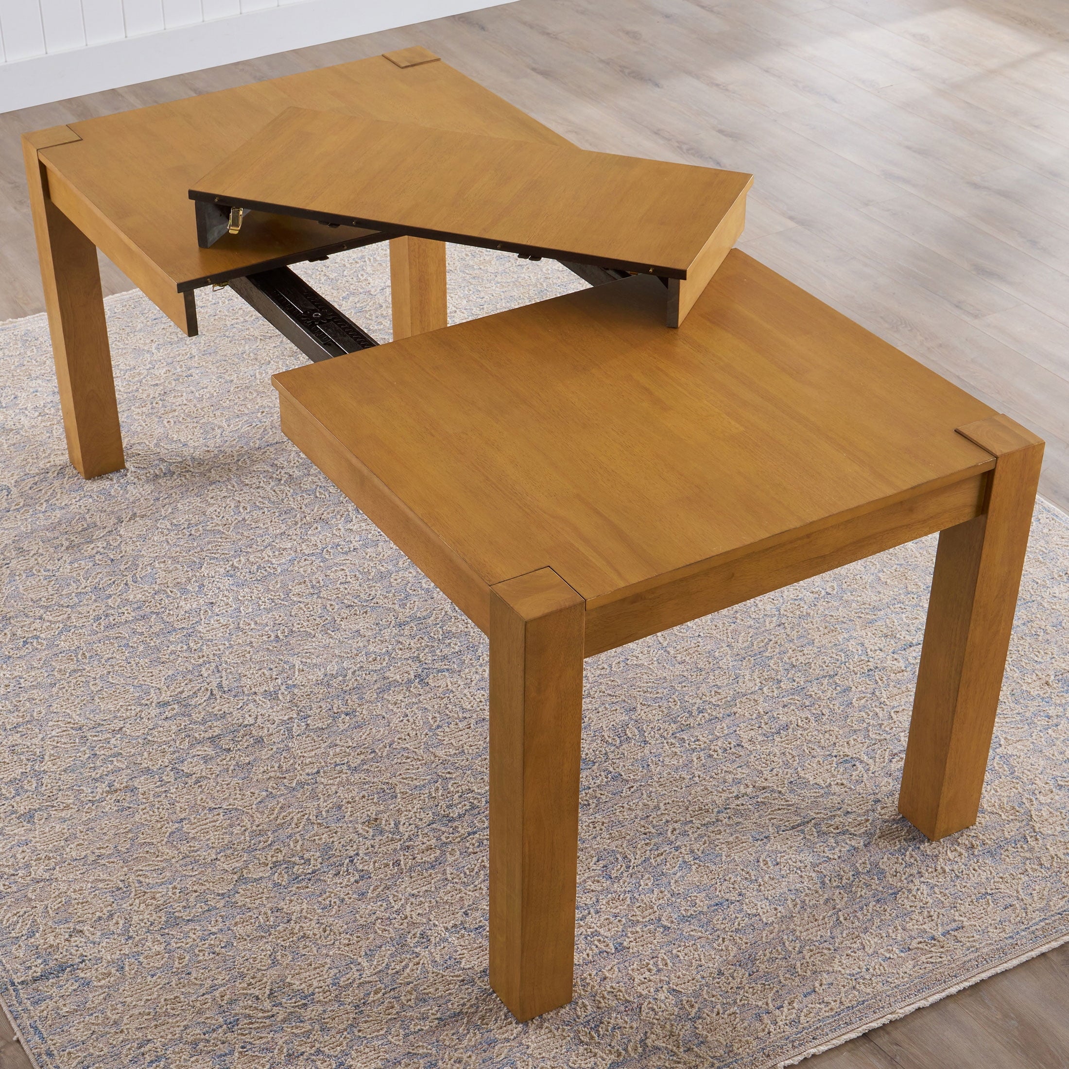 Better Homes & Gardens Bryant Solid Wood Extendable Dining Table, Walnut Finish