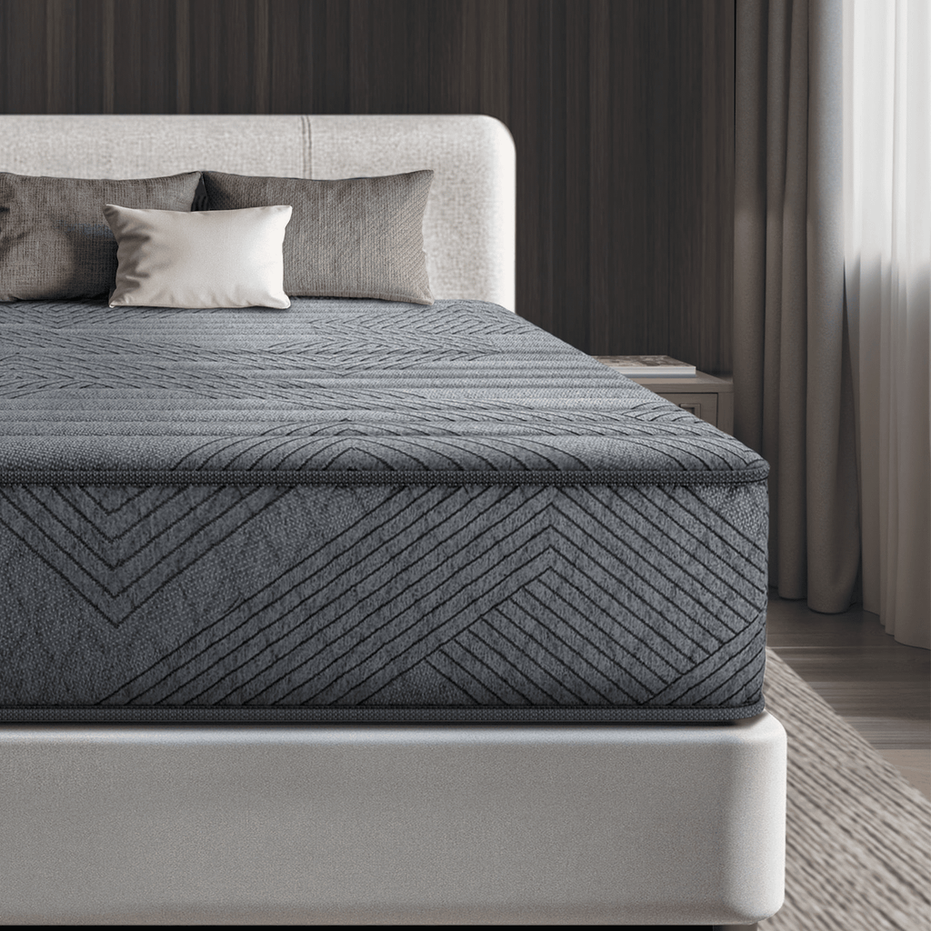 POSMOND Queen Mattress 10 inch Hybrid Mattress in a Box with Pocket Spring & Memory Foam, Medium Firm Mattresses for Back & Stomach Sleepers, CertiPUR-US Certified