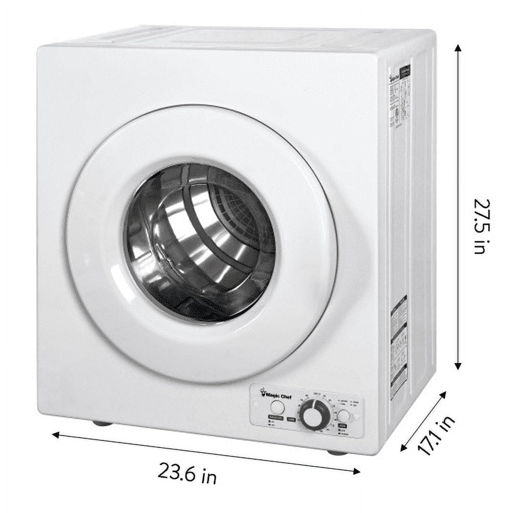 Magic Chef 2.6 cu ft Compact Electric Dryer, White
