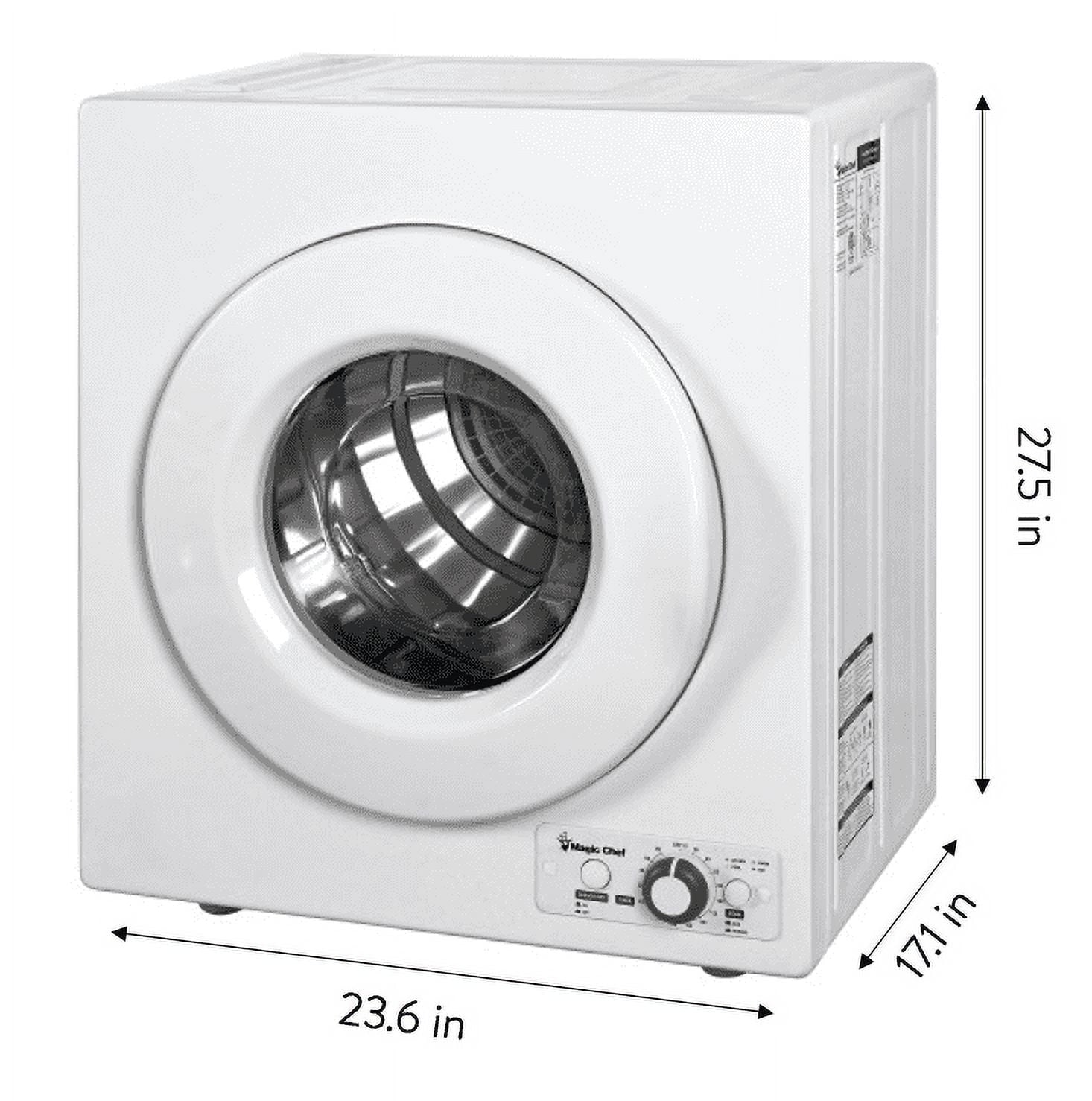 Magic Chef 2.6 cu ft Compact Electric Dryer, White